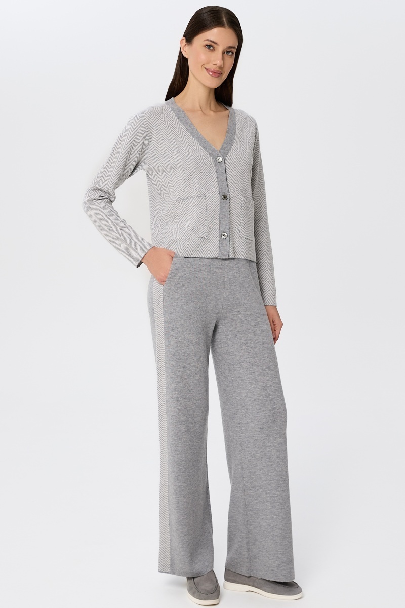 sku: W25-00CH0210 | Brand: Marc Andre  | Size: 36 38 40 42 44 46  | Colors: Серый  | Бренды Marc&Andre | Кашемир Брюки | Title: Брюки ETERNAL WAVES