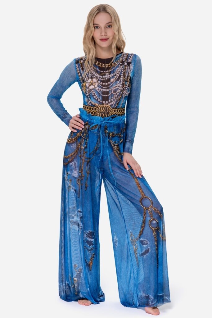 sku: 25002016 | Brand: RoDaSoleil  | Size: Onesize  | Colors: Цветной  | Бренды RoDaSoleil | Пляжная одежда | Title: Брюки ДЖИНС
