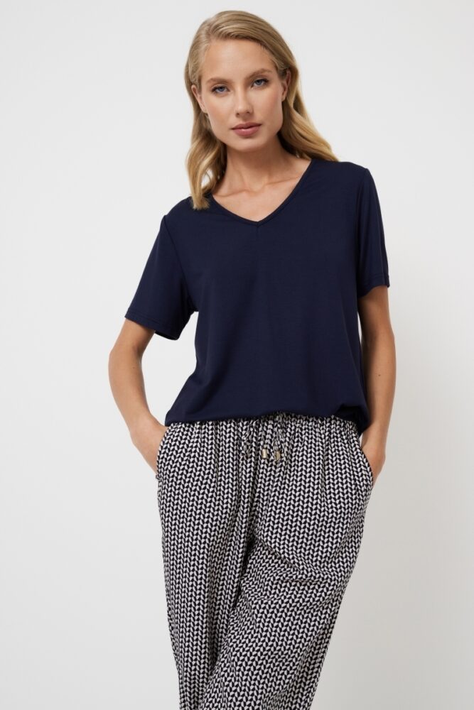 sku: ISOBELL | Brand: Aruelle  | Size: XSmall Small Medium Large XLarge XXLarge  | Colors: Темно Синий/Графит  | Бренды Aruelle | Домашняя одежда Пижамы | Title: Пижама с брюками ISOBELL