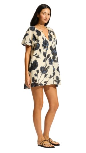 sku: 55489-DR | Brand: Seafolly  | Size: Small Medium Large  | Colors: Черный/экрю  | Бренды Seafolly | Пляжная одежда | Title: Платье