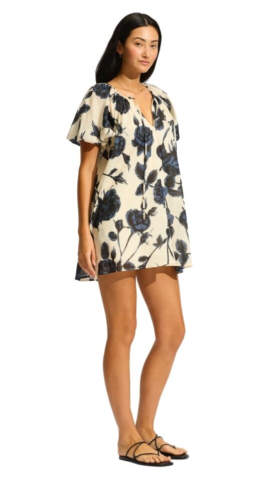 sku: 55489-DR | Brand: Seafolly  | Size: Small Medium Large  | Colors: Черный/экрю  | Бренды Seafolly | Пляжная одежда | Title: Платье