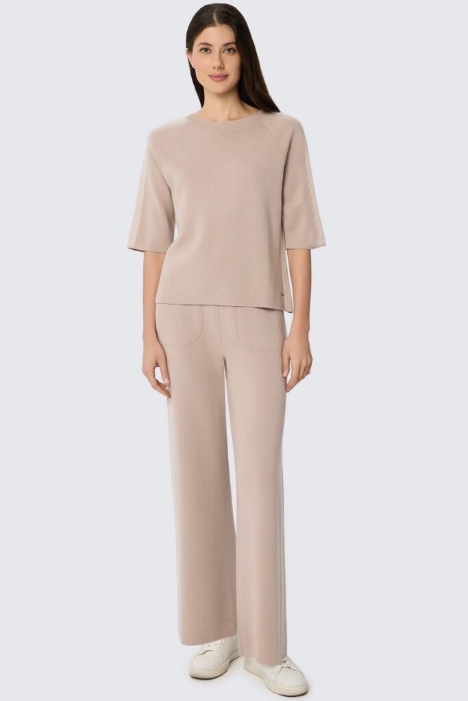 sku: W25-00CH0110 | Brand: Marc Andre  | Size: 36 38 40 42 44 46  | Colors: Бежевый  | Бренды Marc&Andre | Кашемир Брюки | Title: Брюки ETERNAL WAVES