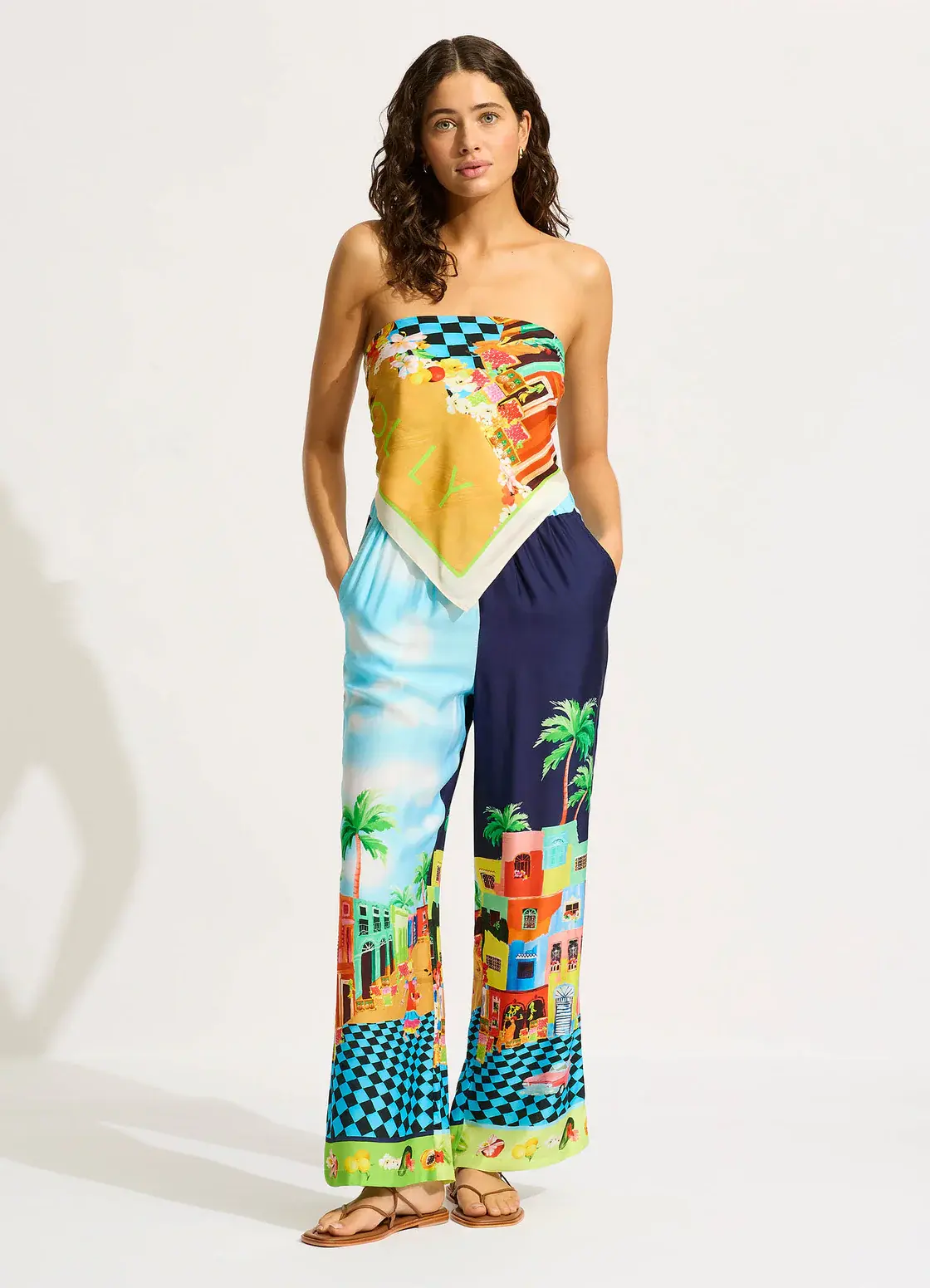 sku: 72152 | Brand: Seafolly | Size: Onesize | Colors: Бирюзовый | Бренды Seafolly | Аксессуары | Title: Платок