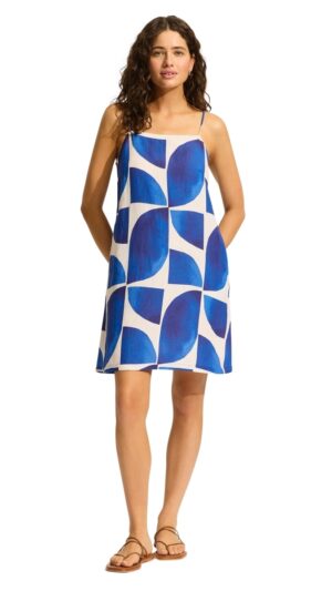 sku: 55458-DR | Brand: Seafolly  | Size: Small Medium Large  | Colors: Ультрамарин  | Бренды Seafolly | Пляжная одежда | Title: Платье