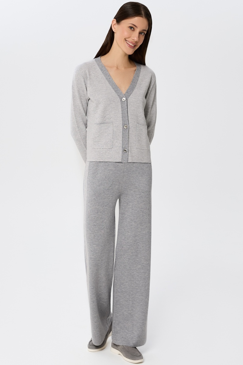 sku: W25-00CH0210 | Brand: Marc Andre  | Size: 36 38 40 42 44 46  | Colors: Серый  | Бренды Marc&Andre | Кашемир Брюки | Title: Брюки ETERNAL WAVES