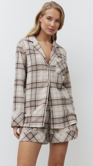 sku: MAELLE | Brand: Aruelle  | Size: XSmall Small Medium Large XLarge XXLarge  | Colors: Бежевый  | Бренды Aruelle | Домашняя одежда Пижамы | Title: Пижама с шортами MAELLE