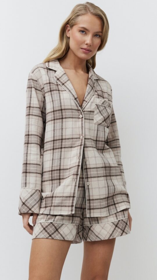 sku: MAELLE | Brand: Aruelle  | Size: XSmall Small Medium Large XLarge XXLarge  | Colors: Бежевый  | Бренды Aruelle | Домашняя одежда Пижамы | Title: Пижама с шортами MAELLE