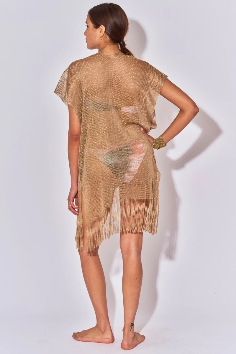 sku: LIMLX | Brand: Beliza  | Size: Onesize  | Colors: Золотой  | Бренды Beliza | Пляжная одежда | Title: Кардиган мини