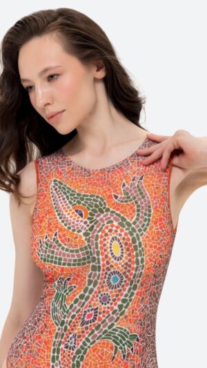 sku: 25001158 | Brand: RoDaSoleil  | Size: XSmall Small Medium Large XLarge  | Colors: Оранжевый  | Бренды RoDaSoleil | Купальники Слитные | Title: Слитный купальник КРОКОДИЛ ОРАНЖЕВЫЙ