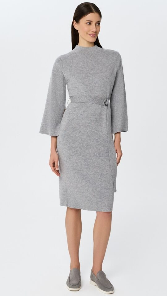 sku: W25-00CH0203 | Brand: Marc Andre  | Size: 36 38 40 42 44  | Colors: Серый  | Бренды Marc&Andre | Кашемир | Title: Платье ETERNAL WAVES