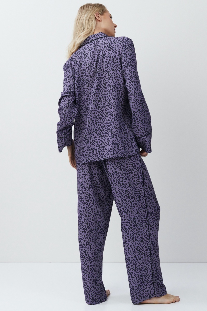 sku: ALIX | Brand: Aruelle | Size: XSmall Small Medium Large XLarge XXLarge | Colors: Сиреневый/Черный | Бренды Aruelle | Домашняя одежда Пижамы | Title: Пижама с брюками ALIX