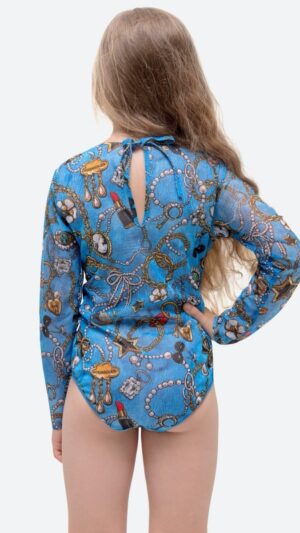 sku: 25002316 | Brand: RoDaSoleil  | Size: 104 110 116 122 128 134 140 146 152 158  | Colors: Цветной  | Бренды RoDaSoleil | Детские купальники | Title: Слитный купальник ДЖИНС