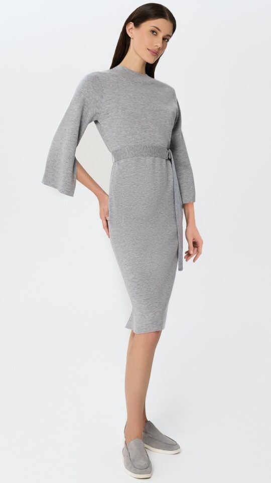 sku: W25-00CH0203 | Brand: Marc Andre  | Size: 36 38 40 42 44  | Colors: Серый  | Бренды Marc&Andre | Кашемир | Title: Платье ETERNAL WAVES