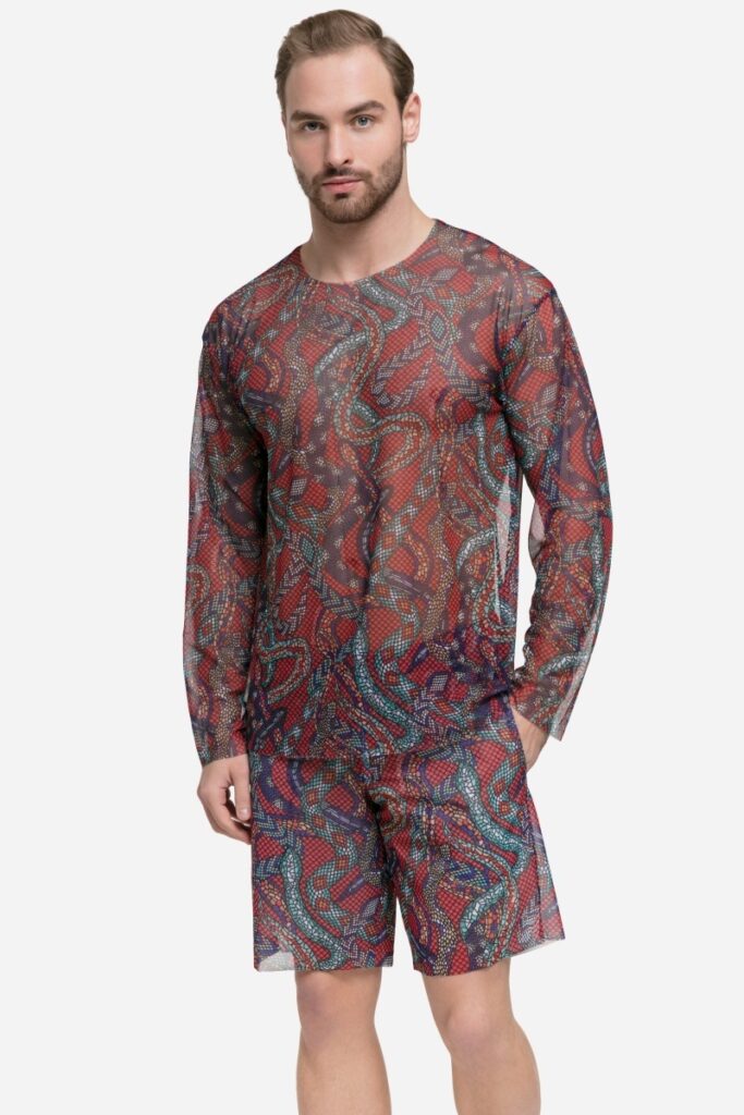 sku: 25003374 | Brand: RoDaSoleil  | Size: XSmall Small Medium Large XLarge XXLarge  | Colors: Цветной  | Бренды RoDaSoleil | Мужская коллекция Пляжная одежда | Title: Футболка ЗМЕИ МОЗАИКА