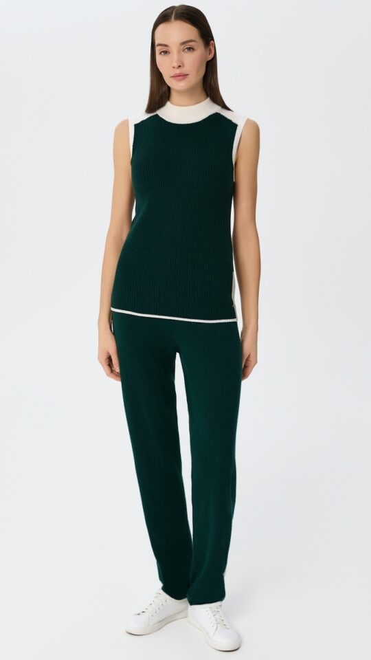 sku: W25-00CH0705 | Brand: Marc Andre  | Size: 36 38 40 42 44  | Colors: Зеленый  | Бренды Marc&Andre | Кашемир Джемперы | Title: Джемпер без рукава URBAN BLOCK