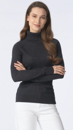 sku: W24-00SC0418 | Brand: Marc Andre  | Size: 36 38 40 42 44  | Colors: Серый  | Бренды Marc&Andre | Кашемир Джемперы | Title: Водолазка из шелка и кашемира MILD LAYER