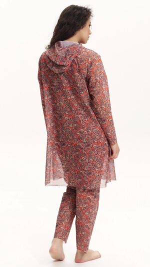 sku: 25003193 | Brand: RoDaSoleil  | Size: XSmall Small Medium Large XLarge  | Colors: Цветной  | Бренды RoDaSoleil | Пляжная одежда | Title: Буркини ПЕЙСЛИ РЫЖИЙ с капюшоном