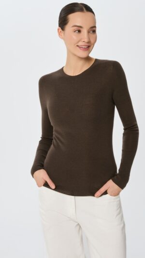 sku: W25-00MW2019 | Brand: Marc Andre  | Size: 36 38 40 42 44 46  | Colors: Коричневый  | Бренды Marc&Andre | Кашемир Джемперы | Title: Лонгслив SHEER WHISPER