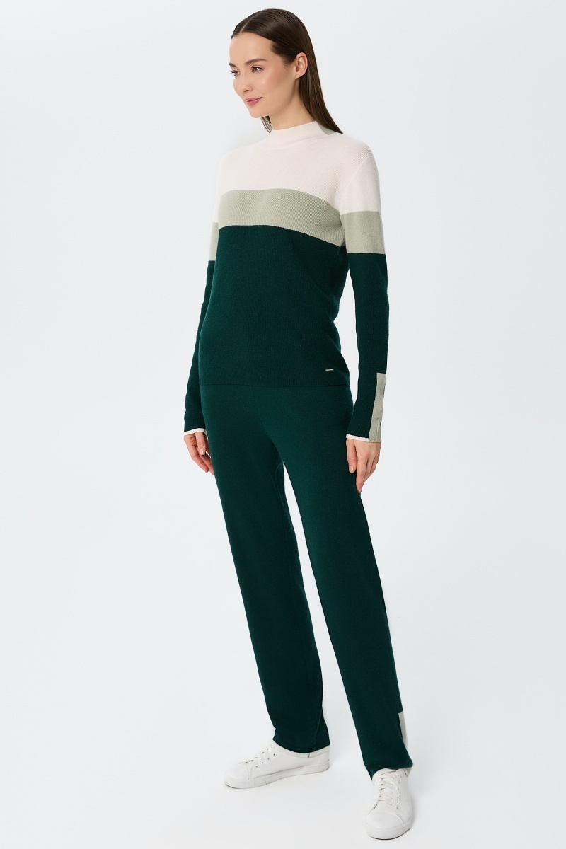 sku: W25-00CH0719 | Brand: Marc Andre  | Size: 36 38 40 42 44 46  | Colors: Зеленый  | Бренды Marc&Andre | Кашемир Джемперы | Title: Джемпер URBAN BLOCK