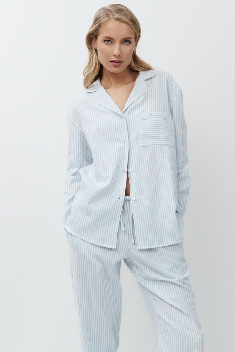 sku: BROOKE | Brand: Aruelle  | Size: XSmall Small Medium Large XLarge XXLarge  | Colors: Голубой  | Бренды Aruelle | Домашняя одежда Пижамы | Title: Пижама с брюками BROOKE