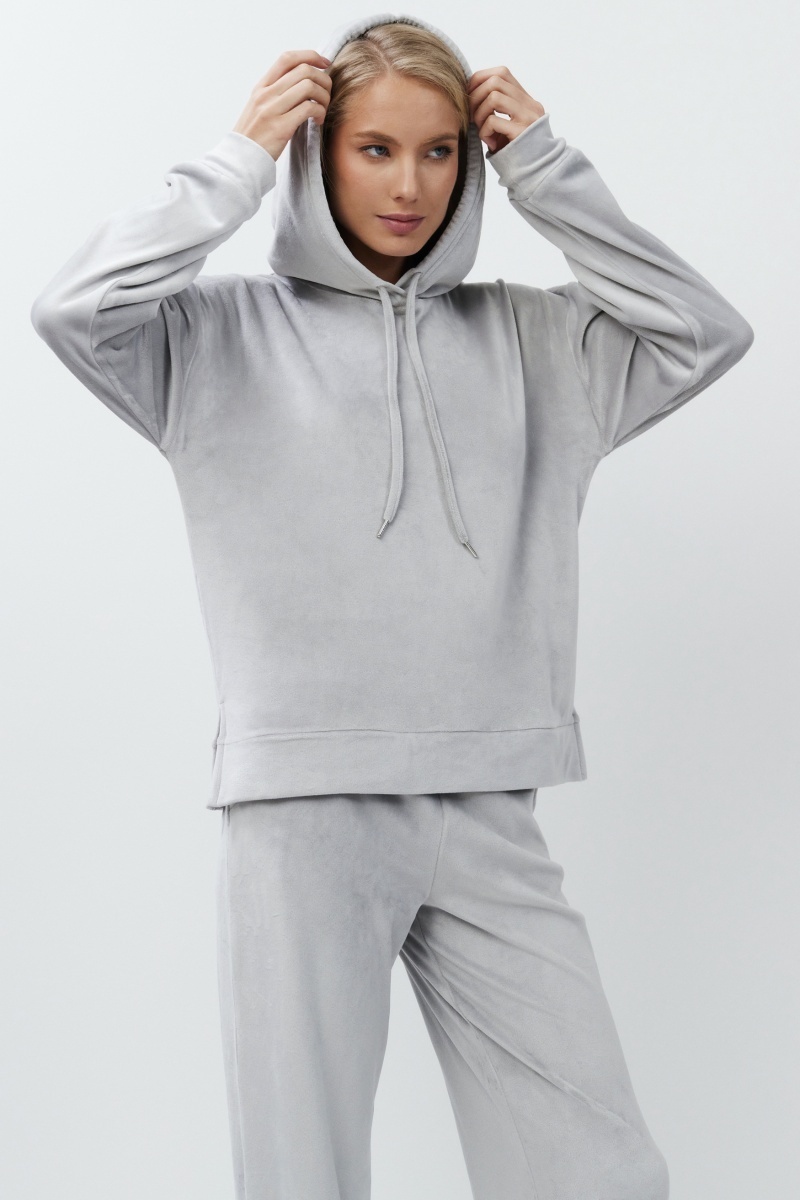 sku: GENEVA SET | Brand: Aruelle  | Size: XSmall Small Medium Large XLarge XXLarge  | Colors: Светло-серый  | Бренды Aruelle | Домашняя одежда Костюмы | Title: Комплект с брюками GENEVA SET