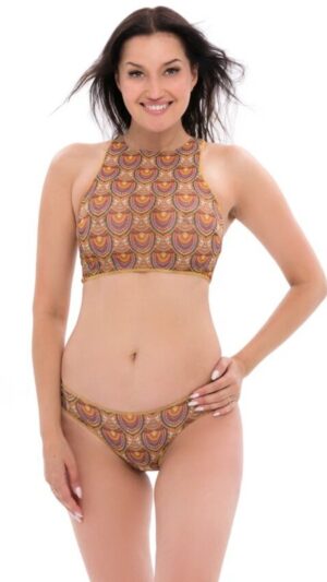 sku: 22019978 | Brand: RoDaSoleil  | Size: XSmall Small Medium Large XLarge  | Colors: Коричневый  | Бренды RoDaSoleil | Купальники Раздельные | Title: Топ спортивный АФРИКА
