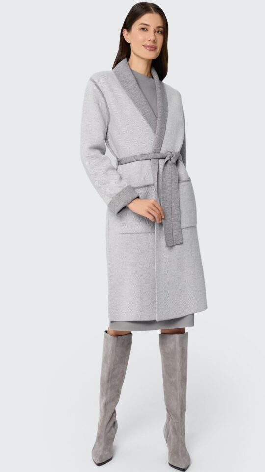 sku: W25-00CH0201 | Brand: Marc Andre  | Size: Small Medium Large  | Colors: Серый  | Бренды Marc&Andre | Кашемир Кардиганы | Title: Кардиган ETERNAL WAVES