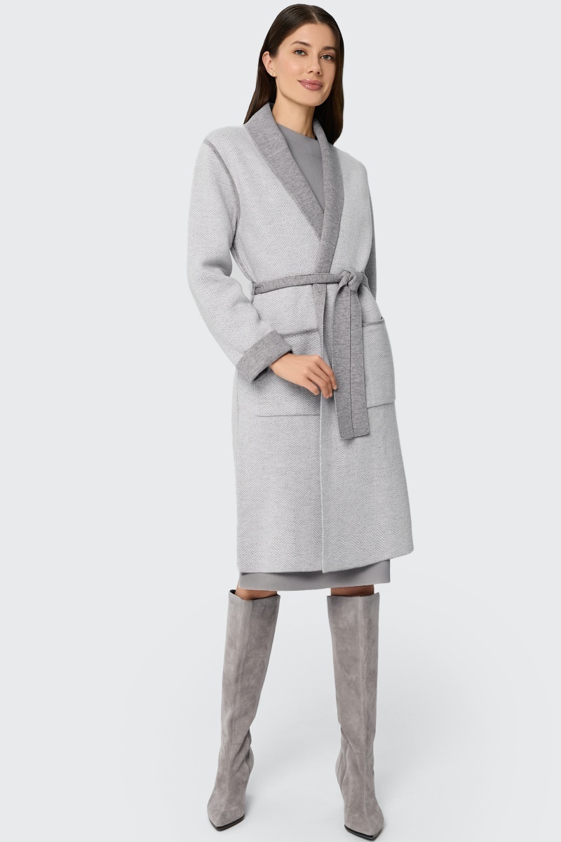 sku: W25-00CH0201 | Brand: Marc Andre  | Size: Small Medium Large  | Colors: Серый  | Бренды Marc&Andre | Кашемир Кардиганы | Title: Кардиган ETERNAL WAVES