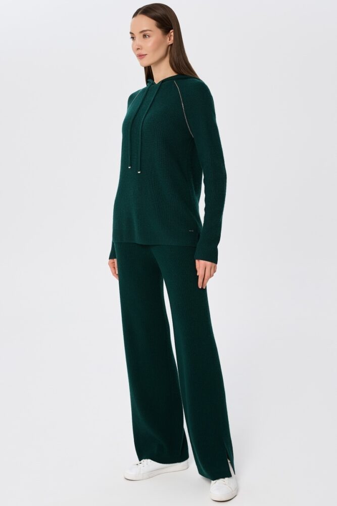 sku: W25-00CH0314 | Brand: Marc Andre  | Size: 36 38 40 42 44 46  | Colors: Изумруд  | Бренды Marc&Andre | Кашемир Джемперы | Title: Джемпер с капюшоном QUITE MOTION