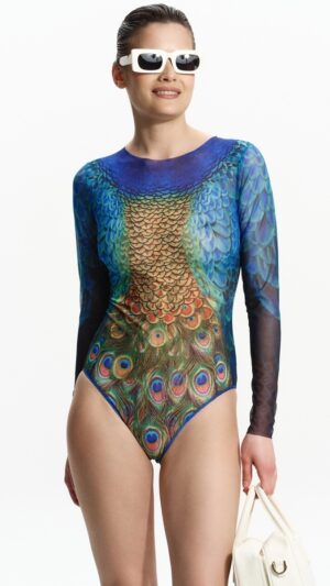 sku: 25001034 | Brand: RoDaSoleil  | Size: XSmall Small Medium Large XLarge  | Colors: Цветной  | Бренды RoDaSoleil | Купальники Слитные | Title: Слитный купальник ПАВЛИН МАЮРА