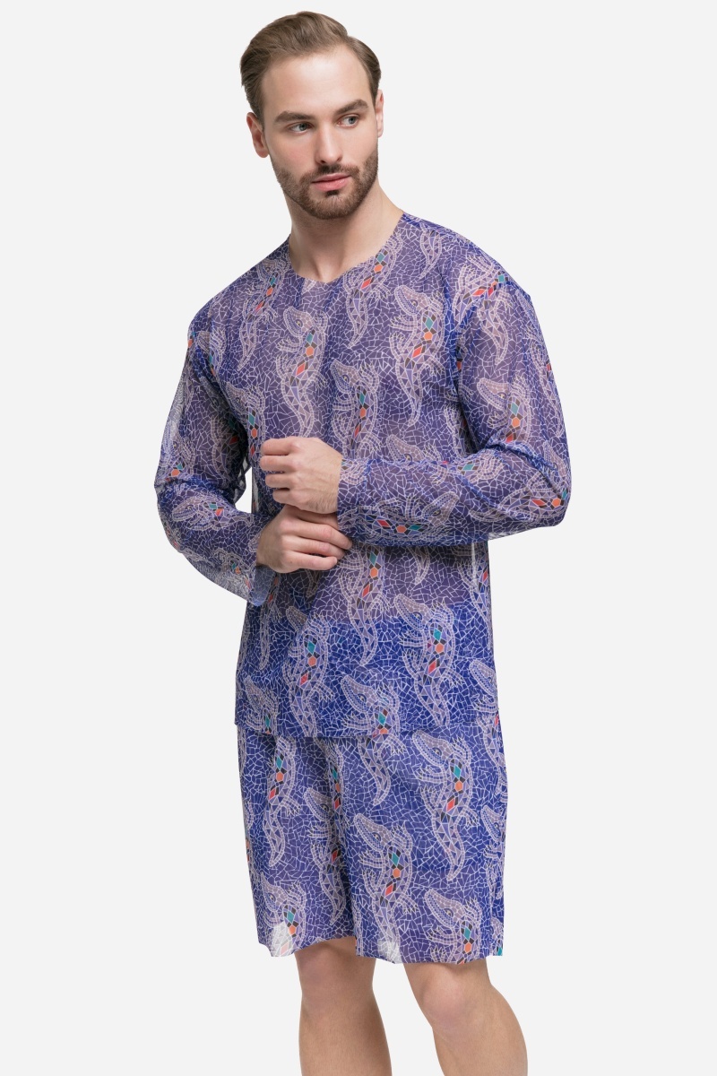 sku: 25003367 | Brand: RoDaSoleil  | Size: Small Medium Large XLarge XXLarge  | Colors: Лиловый  | Бренды RoDaSoleil | Пляжная одежда | Мужская коллекция Пляжная одежда | Title: Футболка КРОКОДИЛ ЛИЛОВЫЙ