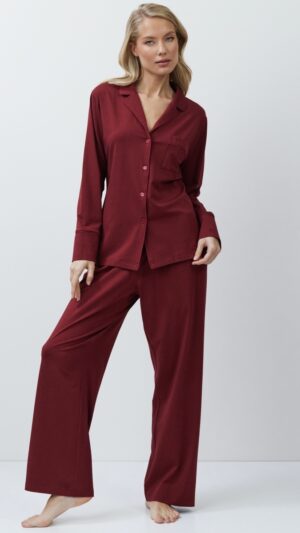 sku: CADANCE BURGUNDY | Brand: Aruelle  | Size: XSmall Small Medium Large XLarge XXLarge  | Colors: Бургундское вино  | Бренды Aruelle | Домашняя одежда Пижамы | Title: Пижама с брюками CADANCE BURGUNDY