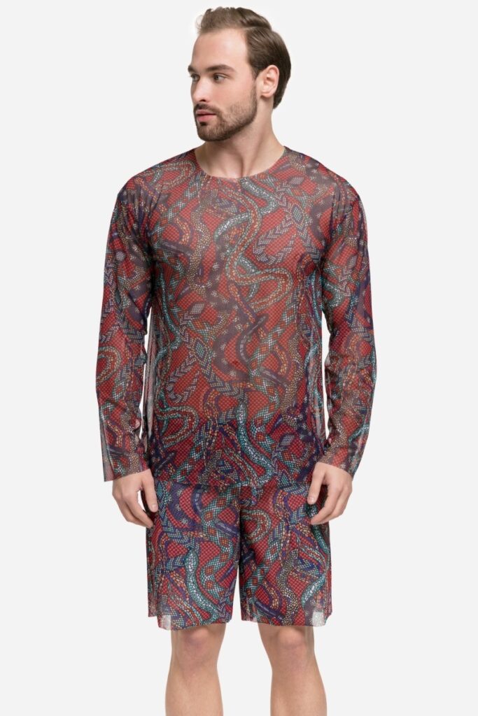 sku: 25003374 | Brand: RoDaSoleil  | Size: XSmall Small Medium Large XLarge XXLarge  | Colors: Цветной  | Бренды RoDaSoleil | Мужская коллекция Пляжная одежда | Title: Футболка ЗМЕИ МОЗАИКА