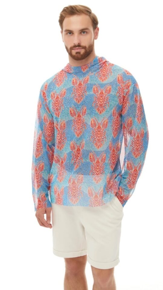 sku: 25003252 | Brand: RoDaSoleil  | Size: XSmall Small Medium Large XLarge XXLarge  | Colors: Цветной  | Бренды RoDaSoleil | Пляжная одежда | Мужская коллекция Пляжная одежда | Title: Футболка ОМАР ПАТТЕРН с капюшоном