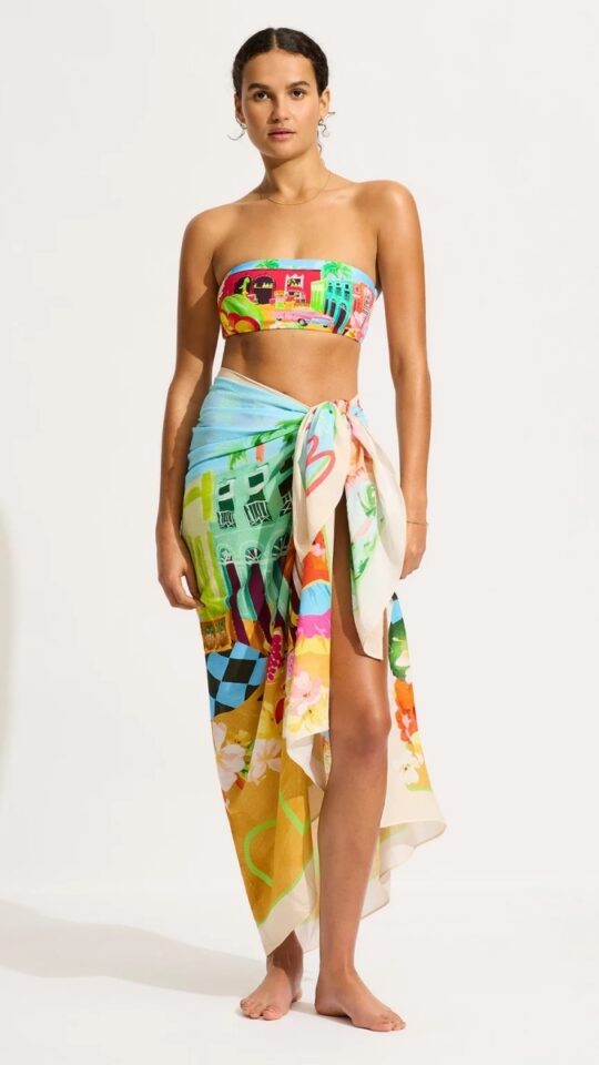 sku: 55438-SG | Brand: Seafolly  | Size: Onesize  | Colors: Бирюзовый  | Бренды Seafolly | Пляжная одежда | Title: Пляжное парео