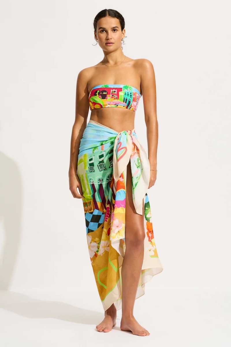 sku: 55438-SG | Brand: Seafolly  | Size: Onesize  | Colors: Бирюзовый  | Бренды Seafolly | Пляжная одежда | Title: Пляжное парео