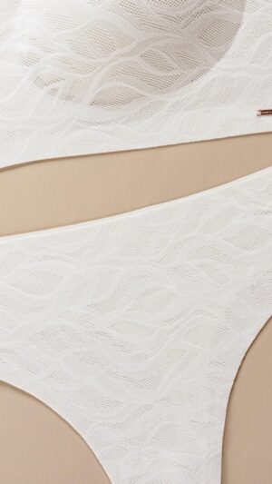 sku: S25-1091-K1-STO-SZ | Brand: Marc Andre  | Size: 36 38 40 42 44  | Colors: Белый  | Бренды Marc&Andre | Трусы Нижнее белье Стринги | Title: Стринги LACY SKIN