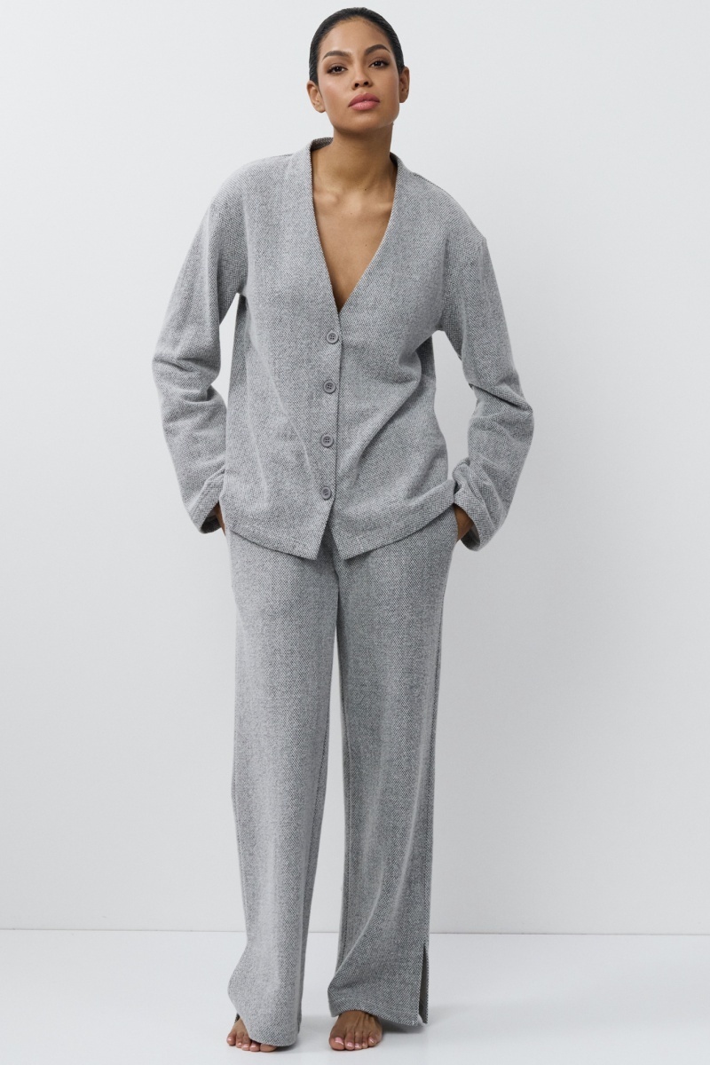 sku: EUGENIE SET | Brand: Aruelle  | Size: Small Medium Large XLarge XXLarge  | Colors: Серый  | Бренды Aruelle | Домашняя одежда Костюмы | Title: Комплект с брюками EUGENIE SET