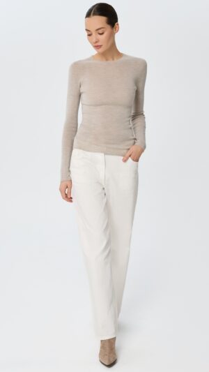 sku: W25-00MW1919 | Brand: Marc Andre  | Size: 36 38 40 42 44 46  | Colors: Бежевый  | Бренды Marc&Andre | Кашемир Джемперы | Title: Лонгслив SHEER WHISPER