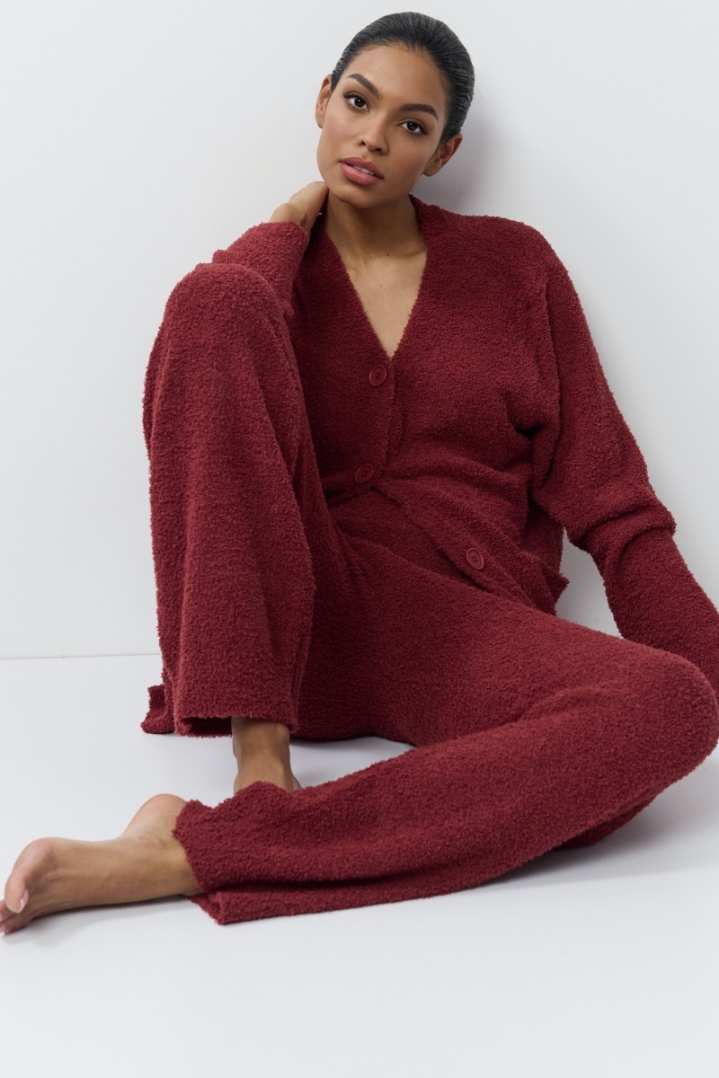 sku: MERRY SET SOFT | Brand: Aruelle | Size: XSmall Small Medium Large XLarge | Colors: Бургундское вино | Бренды Aruelle | Домашняя одежда Костюмы | Title: Комплект с брюками MERRY SET SOFT