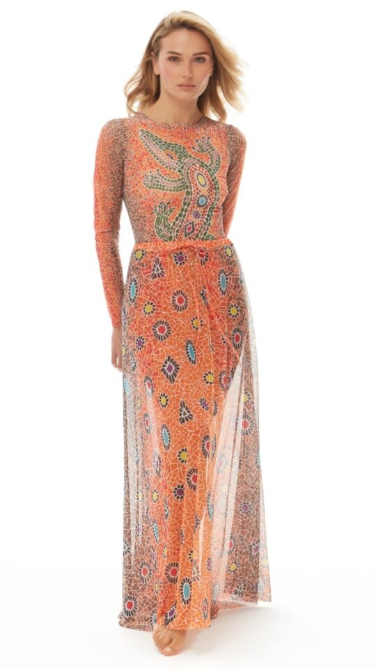 sku: 25000358 | Brand: RoDaSoleil  | Size: Onesize  | Colors: Оранжевый  | Бренды RoDaSoleil | Пляжная одежда | Title: Юбка КРОКОДИЛ ОРАНЖЕВЫЙ