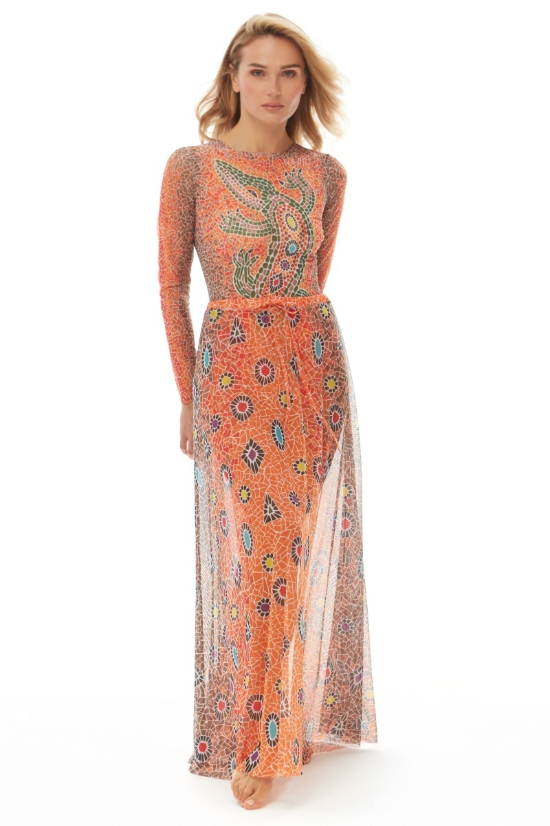 sku: 25000358 | Brand: RoDaSoleil  | Size: Onesize  | Colors: Оранжевый  | Бренды RoDaSoleil | Пляжная одежда | Title: Юбка КРОКОДИЛ ОРАНЖЕВЫЙ