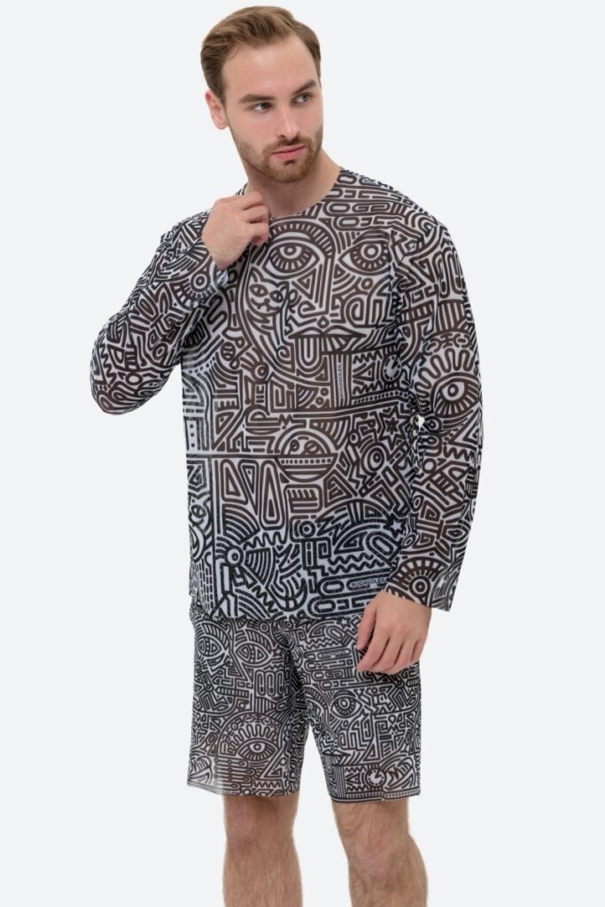 sku: 25003335 | Brand: RoDaSoleil  | Size: XSmall Small Medium Large XLarge XXLarge  | Colors: Цветной  | Бренды RoDaSoleil | Мужская коллекция Пляжная одежда | Title: Футболка DOODLING