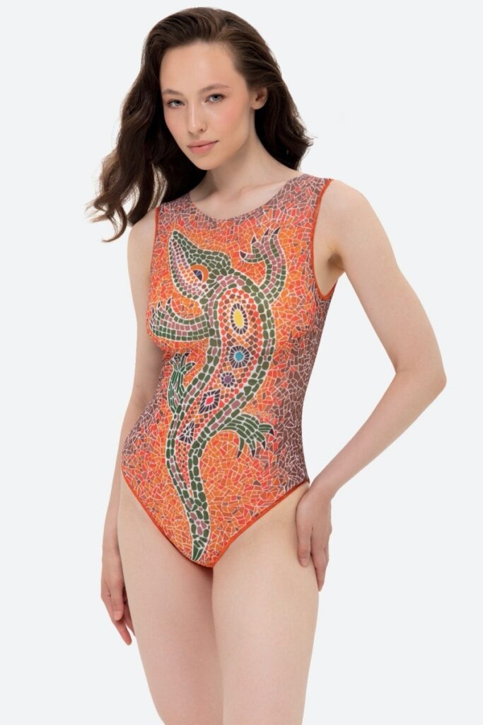 sku: 25001158 | Brand: RoDaSoleil  | Size: XSmall Small Medium Large XLarge  | Colors: Оранжевый  | Бренды RoDaSoleil | Купальники Слитные | Title: Слитный купальник КРОКОДИЛ ОРАНЖЕВЫЙ