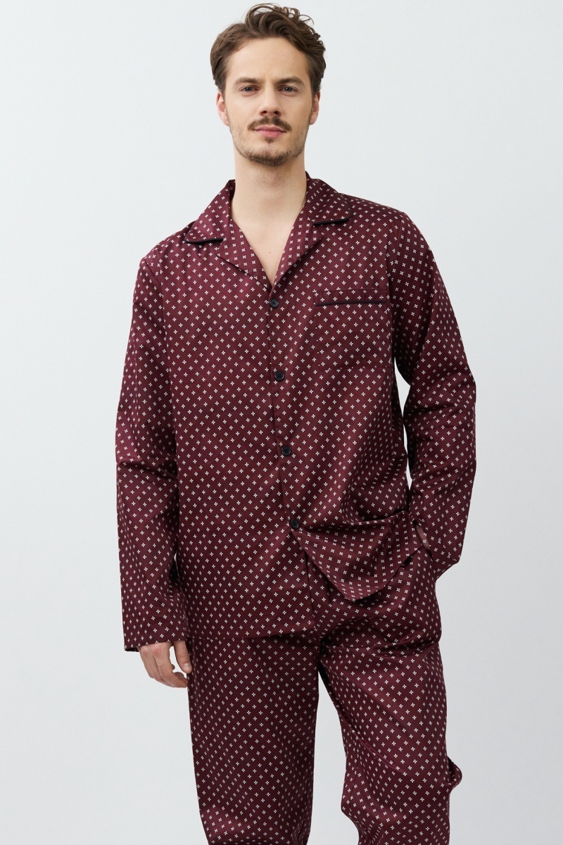 sku: GRANT | Brand: Aruelle | Size: Small Medium Large XLarge XXLarge | Colors: Бордовый | Бренды Aruelle | Мужская коллекция Пижамы | Title: Пижама с брюками GRANT