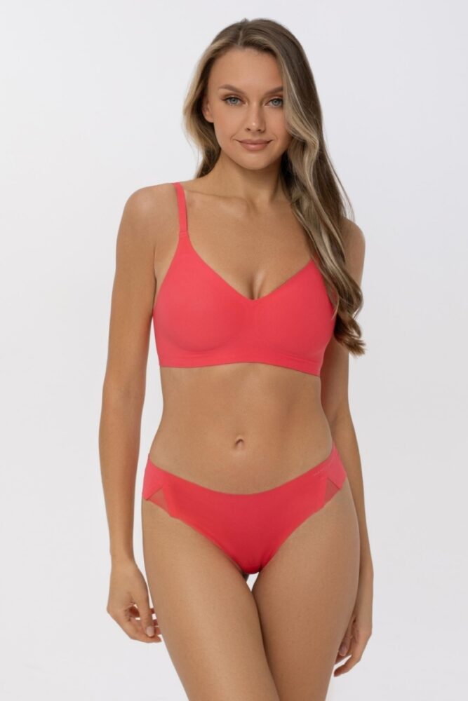 sku: S25-0854-01-TRS-SY | Brand: Marc Andre  | Size: 36 38 40 42 44  | Colors: Коралл  | Бренды Marc&Andre | Бюстгальтер Нижнее белье Бескаркасный | Title: Бюстгальтер SECOND SKIN