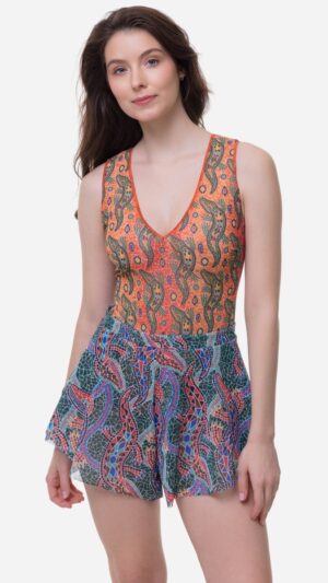 sku: 25001673 | Brand: RoDaSoleil  | Size: XSmall Small Medium Large  | Colors: Цветной  | Бренды RoDaSoleil | Пляжная одежда | Title: Шорты КРОКОДИЛ МУЛЬТИКОЛОР ПАТТЕРН