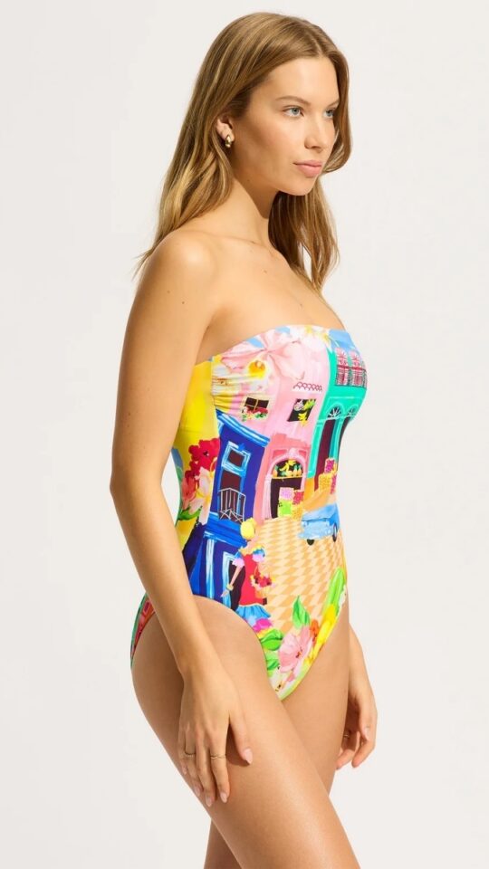 sku: 11117DD231 | Brand: Seafolly  | Size: Small Medium Large  | Colors: Бирюзовый  | Бренды Seafolly | Купальники Слитные | Title: Слитный купальник