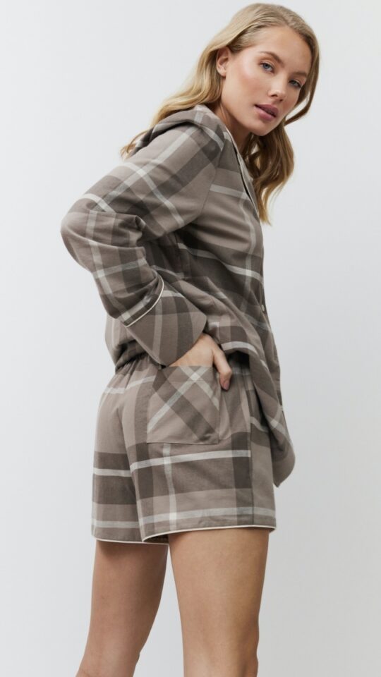 sku: ELODY | Brand: Aruelle  | Size: XSmall Small Medium Large XLarge XXLarge  | Colors: Мокко  | Бренды Aruelle | Домашняя одежда Пижамы | Title: Пижама с шортами ELODY