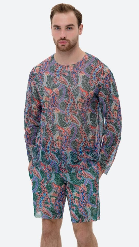 sku: 25981773 | Brand: RoDaSoleil  | Size: Small Medium Large XLarge XXLarge  | Colors: Цветной  | Бренды RoDaSoleil | Пляжная одежда | Мужская коллекция Пляжная одежда | Title: Бермуды КРОКОДИЛ МУЛЬТИКОЛОР ПАТТЕРН